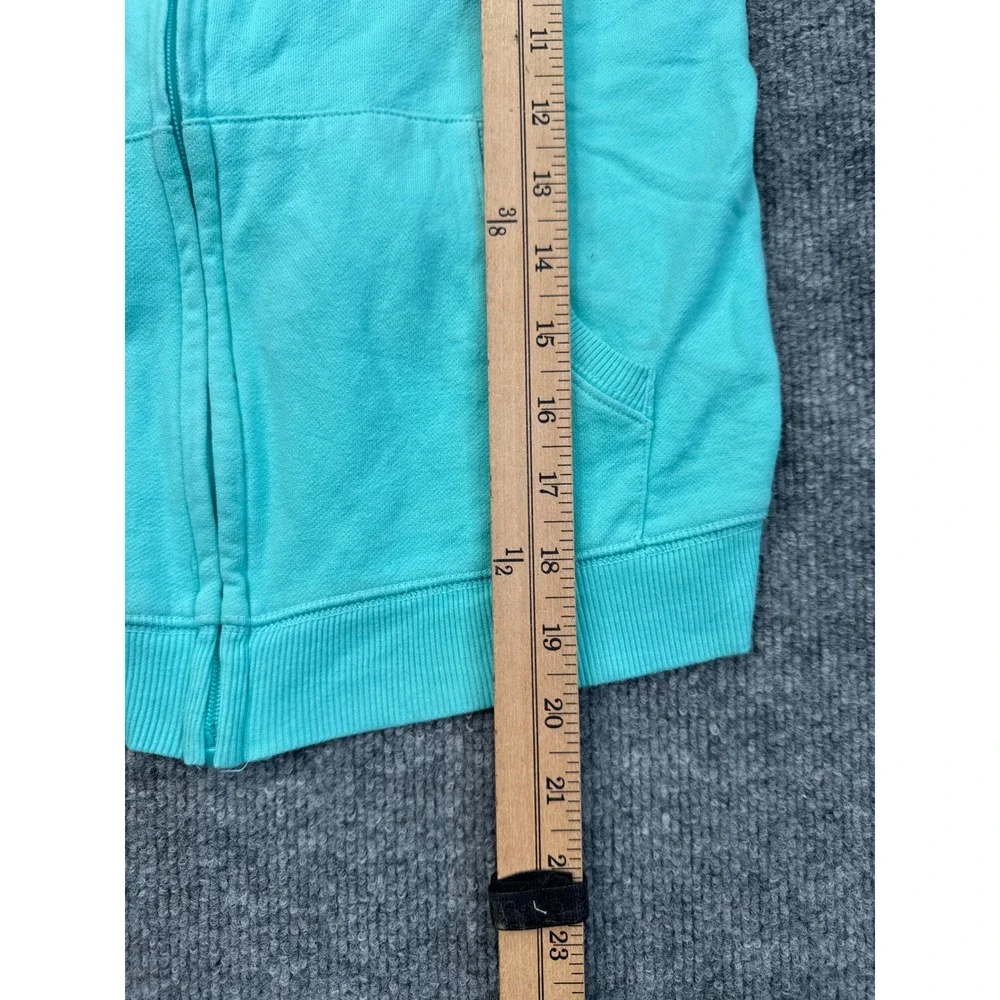 The Children's Place Girls XL 14 Teal Blue LOVE Glitter Zip Up Hoodie Sweatshirt